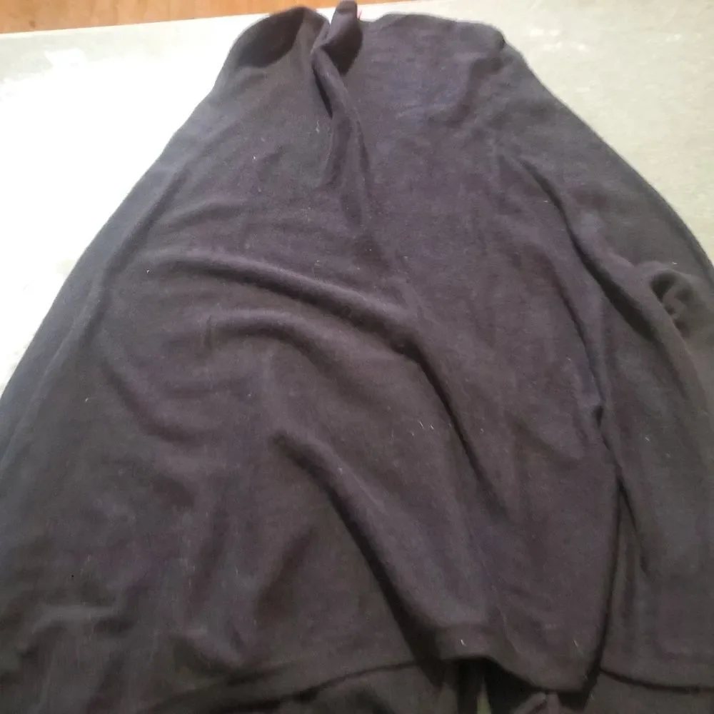 Ruby Ribbon black button front poncho/cardigan sz M/L - Picture 2 of 4